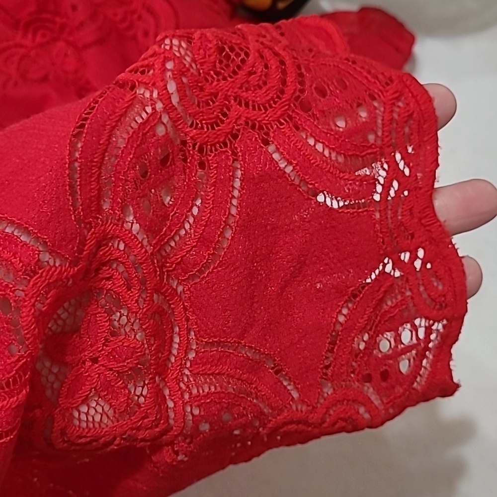 Tiana B women's red off-the-shoulder dress size 12 - Picture 7 of 9